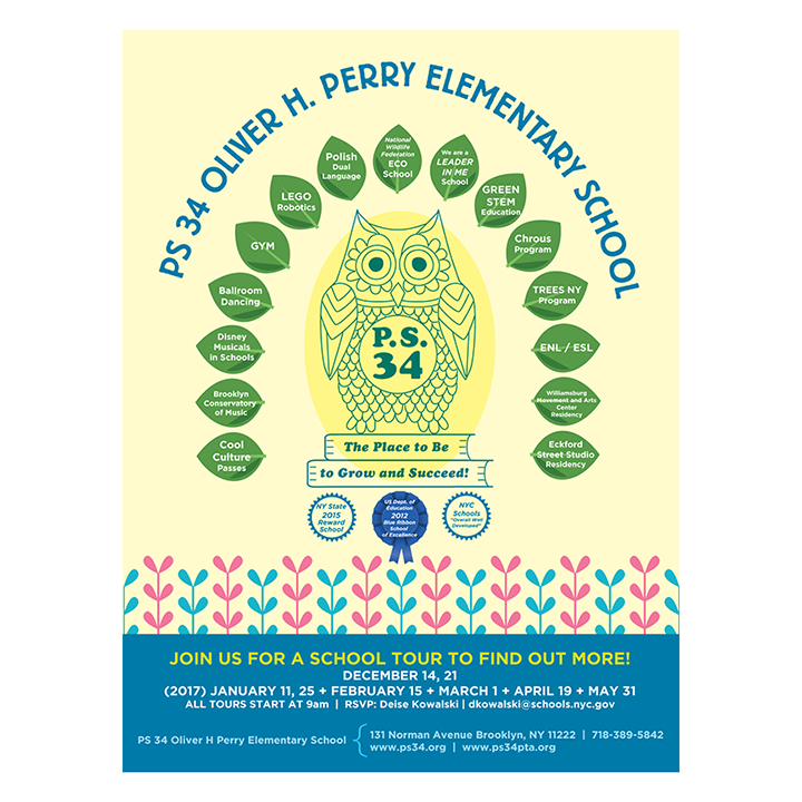2016: PS 34 Elementary School | Brooklyn, NY Tour poster