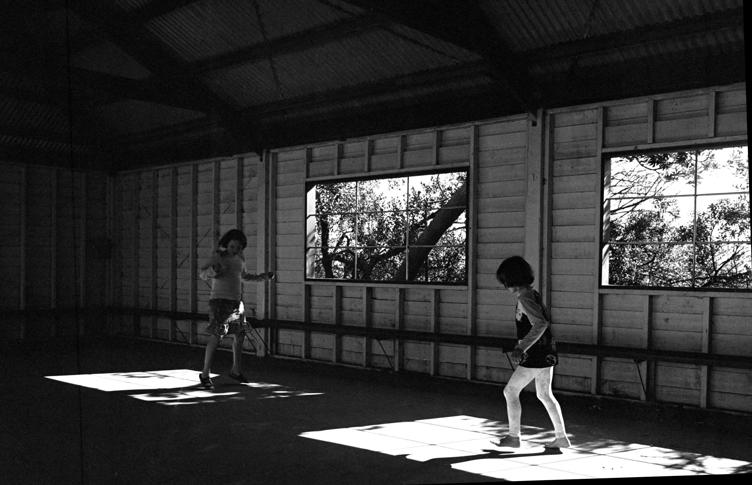   Girls playing in shed: Hampton, Vic, 2026.  