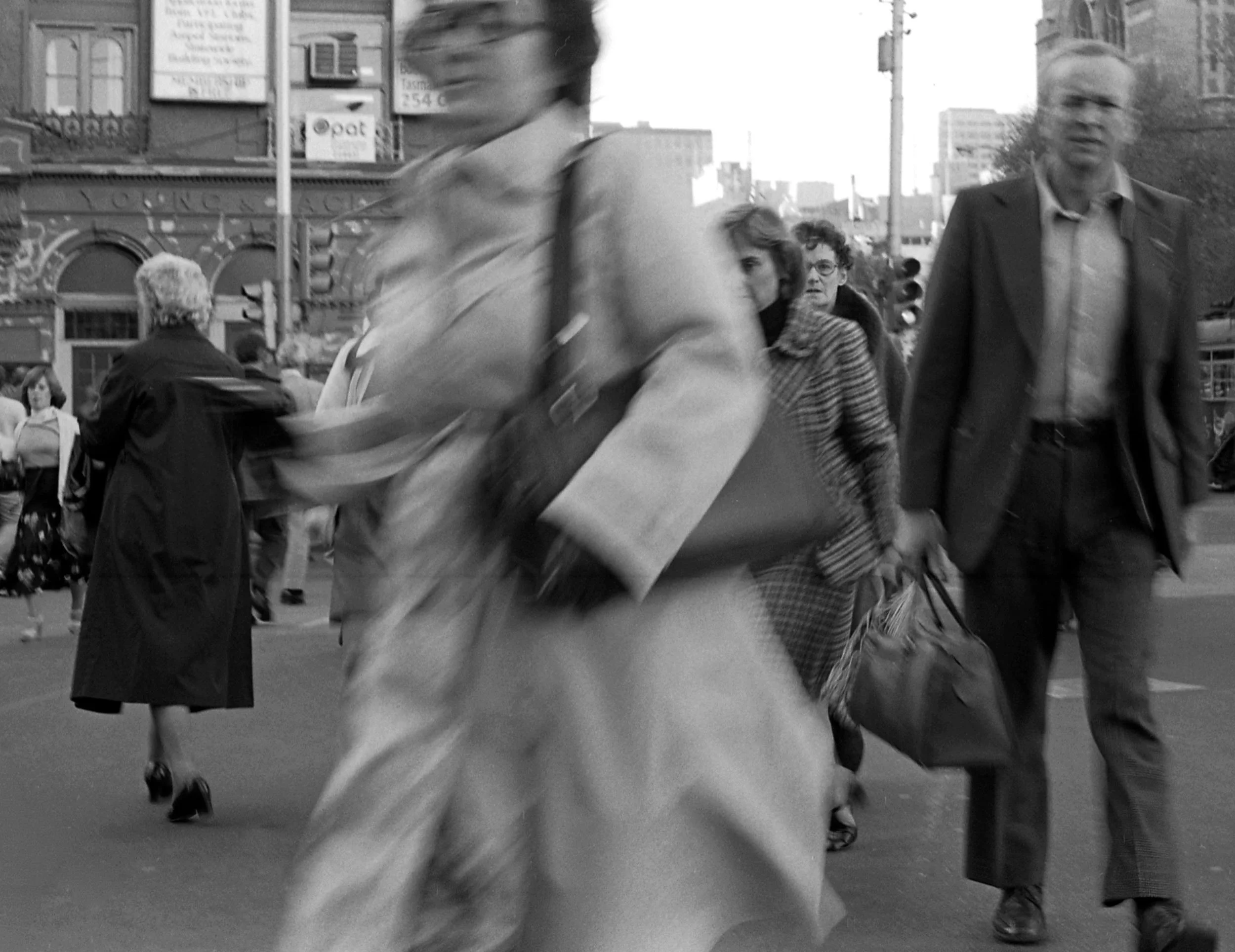   Rush hour, Flinders Street, Melbourne, 1977.  