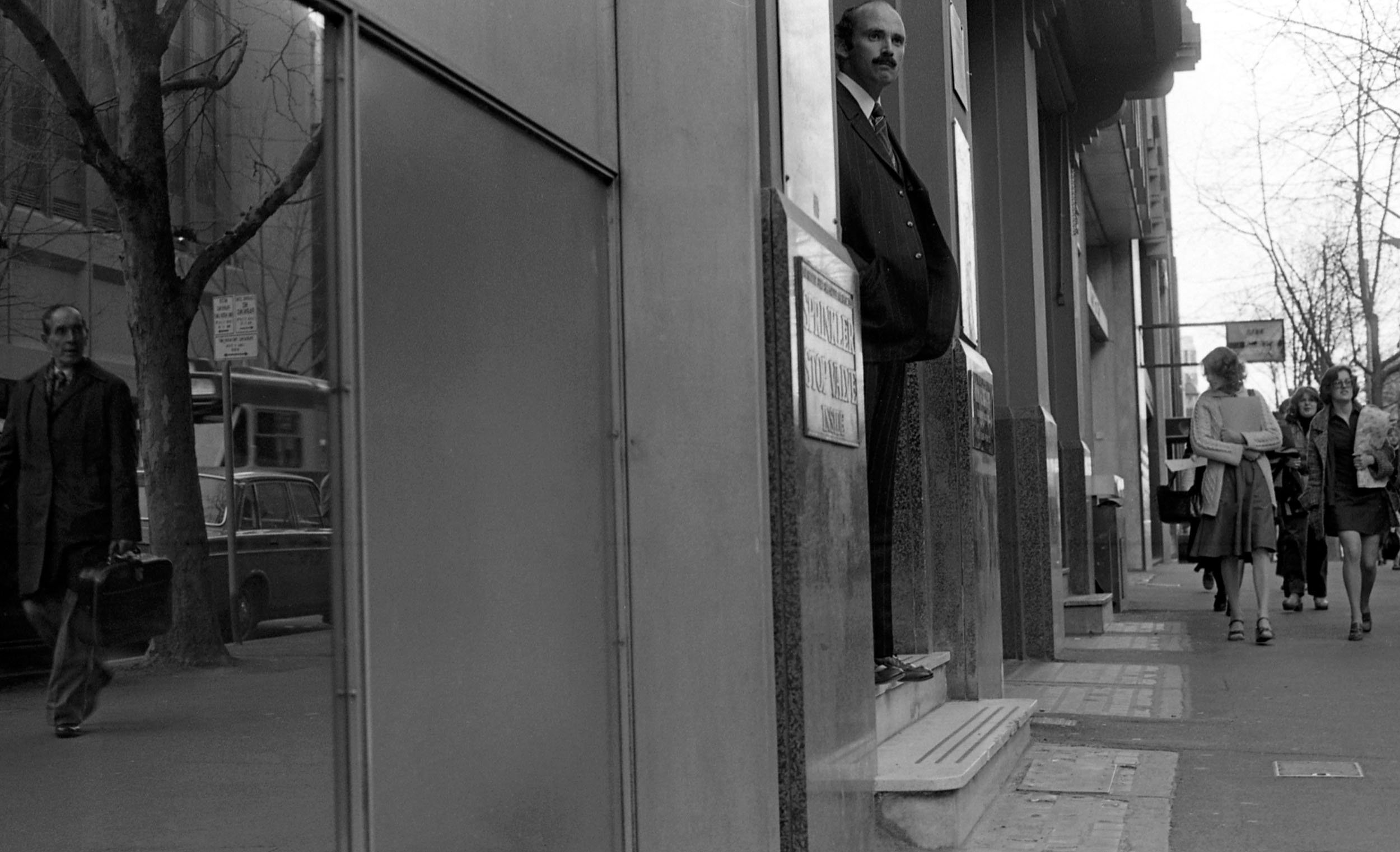   Collins Street reflections: Melbourne, 1977.  