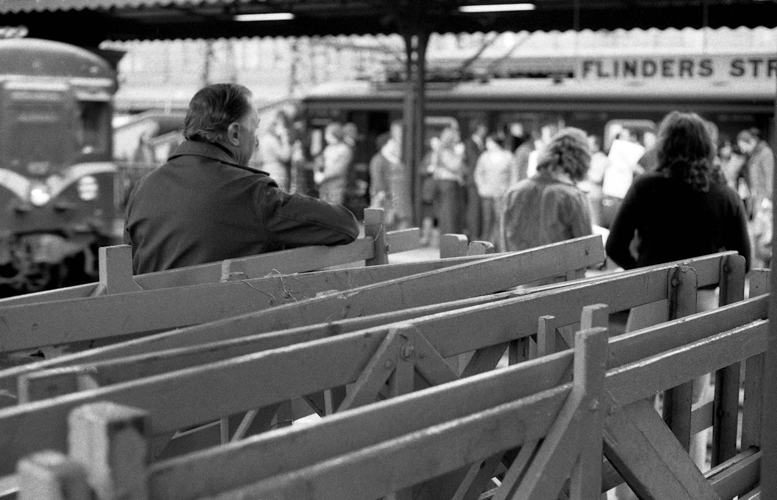   Waiting: Flinders Street Station, Melbourne, 1977  