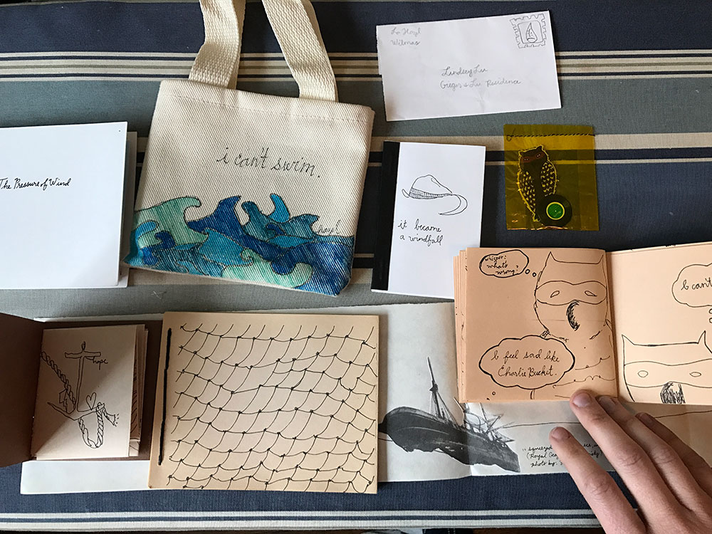 My collection of Hazel's handmade books and zines circa 2004