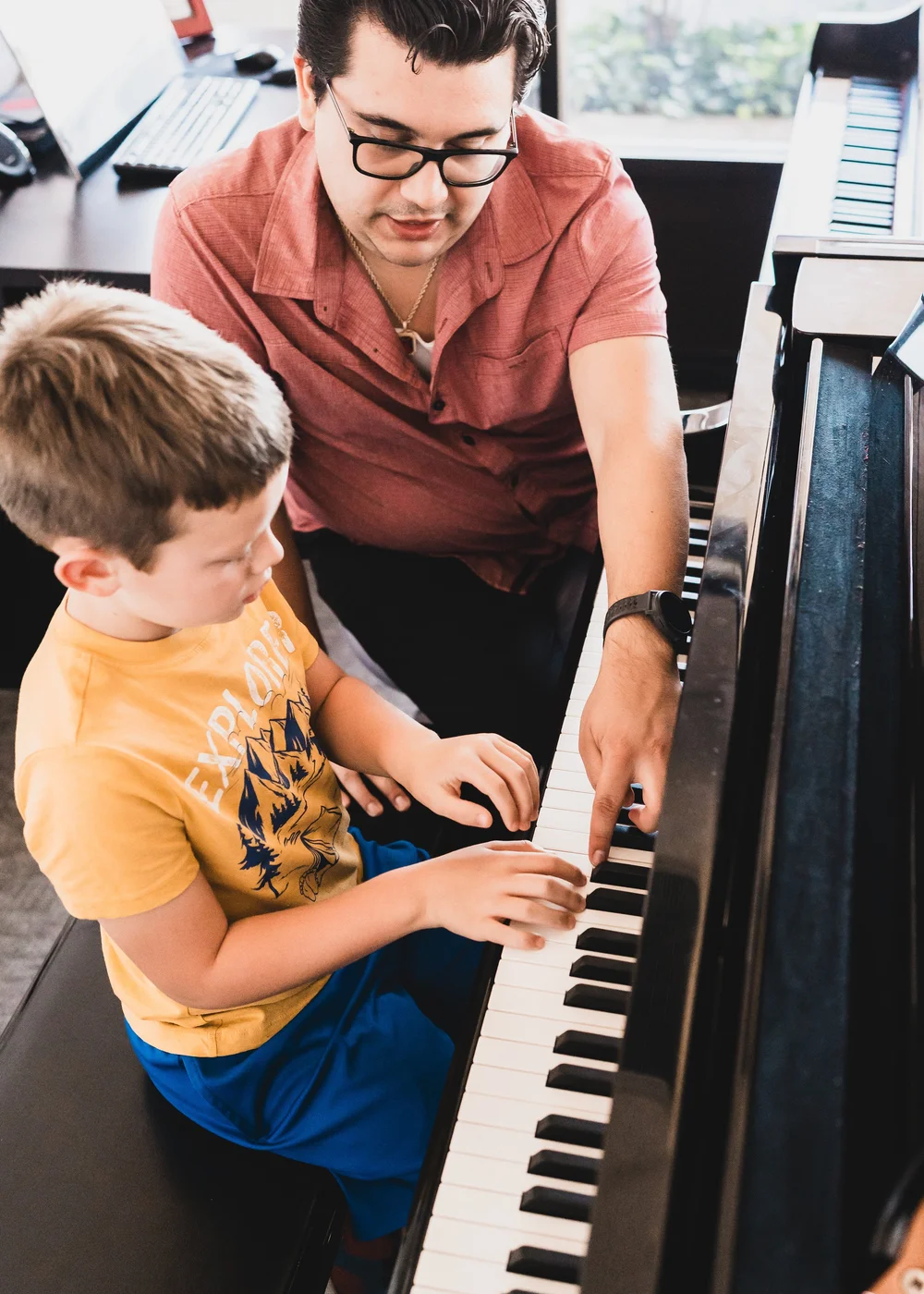 Piano lesson at Heart Beats