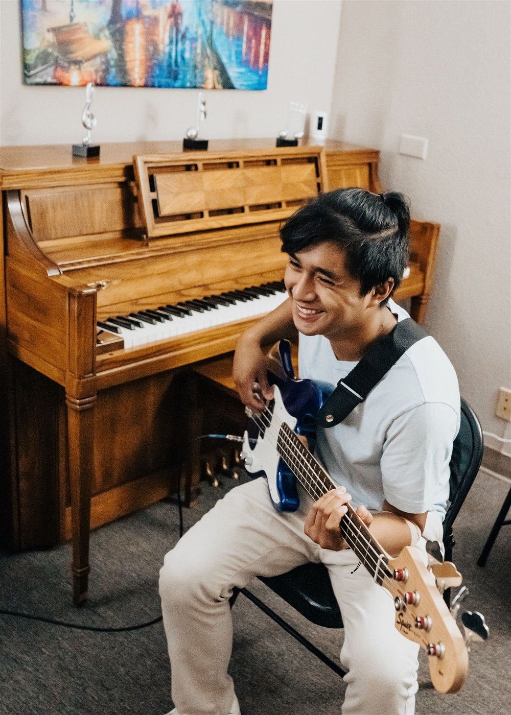 A Heart Beats musician playing electric bass