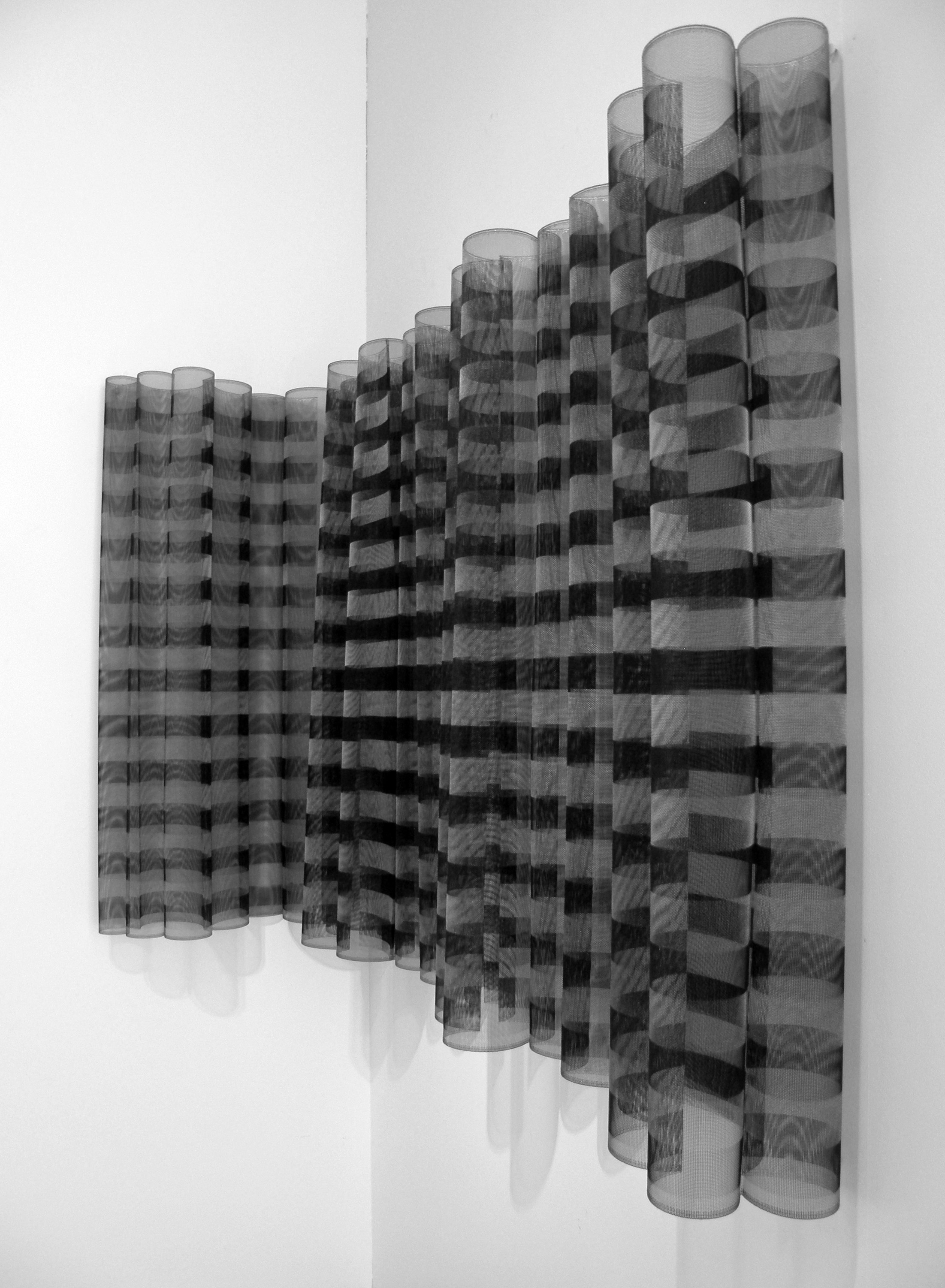 Britt Salt, 'Monform (S.040)', 2008, Aluminium mesh and enamel, 120x320x20cm(variable).jpg