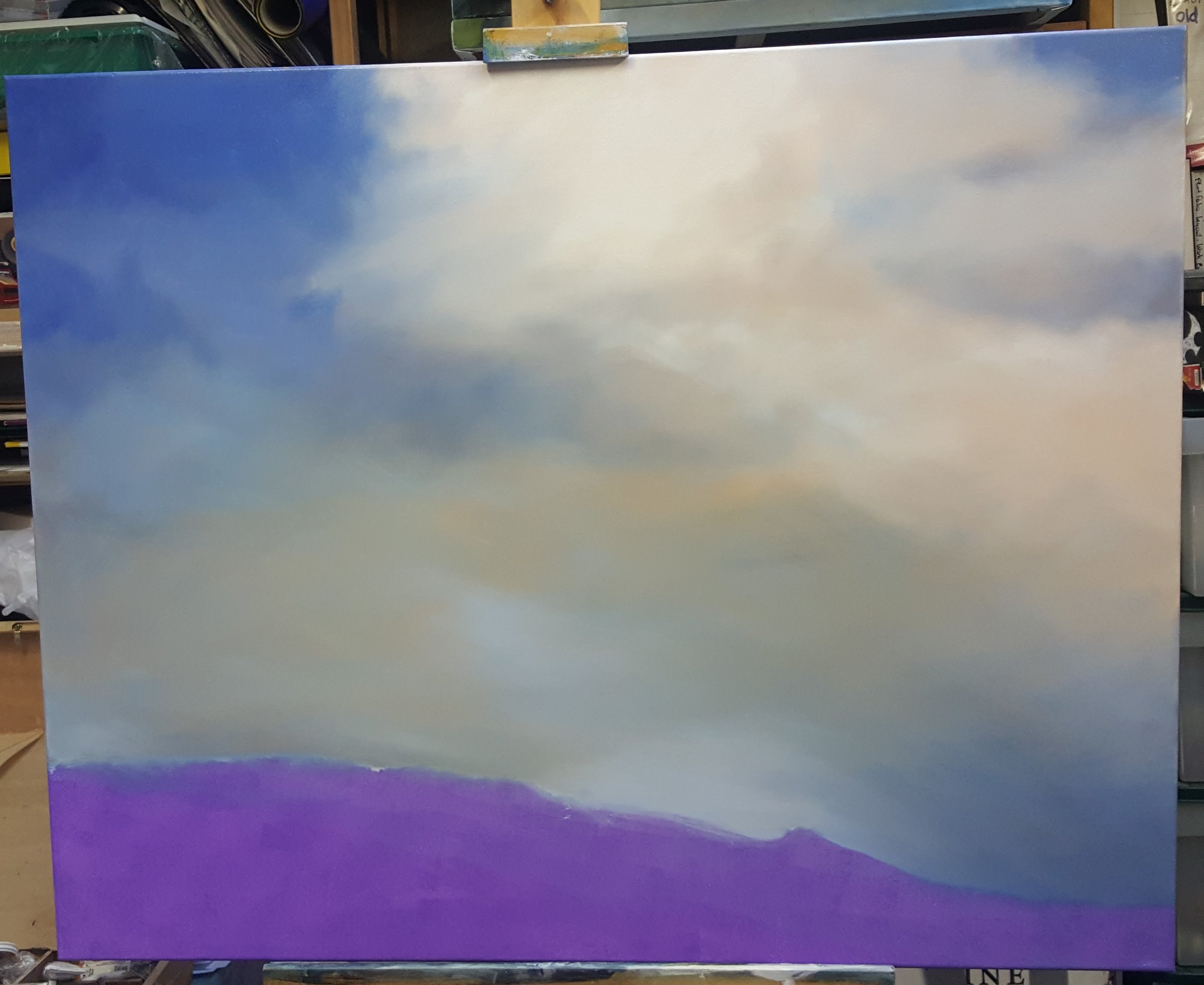 sky finished, now for the hills.