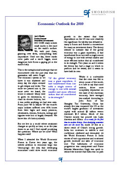 Economic Outlook for 2010