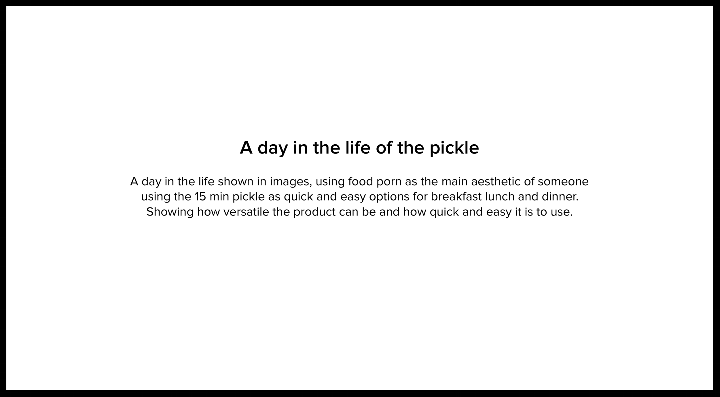 These are a few of the ideas that I originally came up with