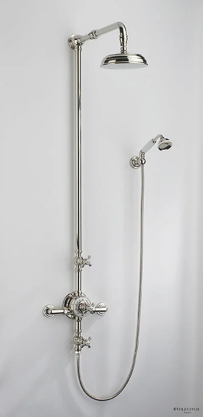 Bistrot termostat brusearmatur med hånd og hovedbruser