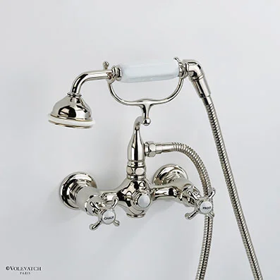 Bistrot brusearmatur med håndbruser, gaffel og vægholder