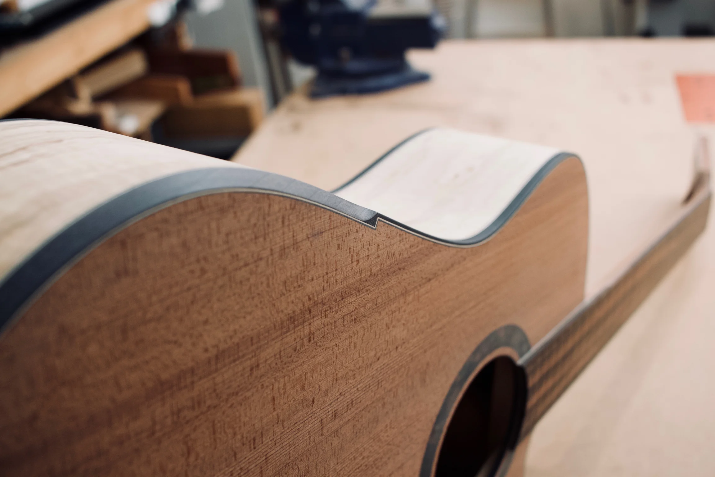 Micro bevel on a Redwood / Spalted Maple Model M.