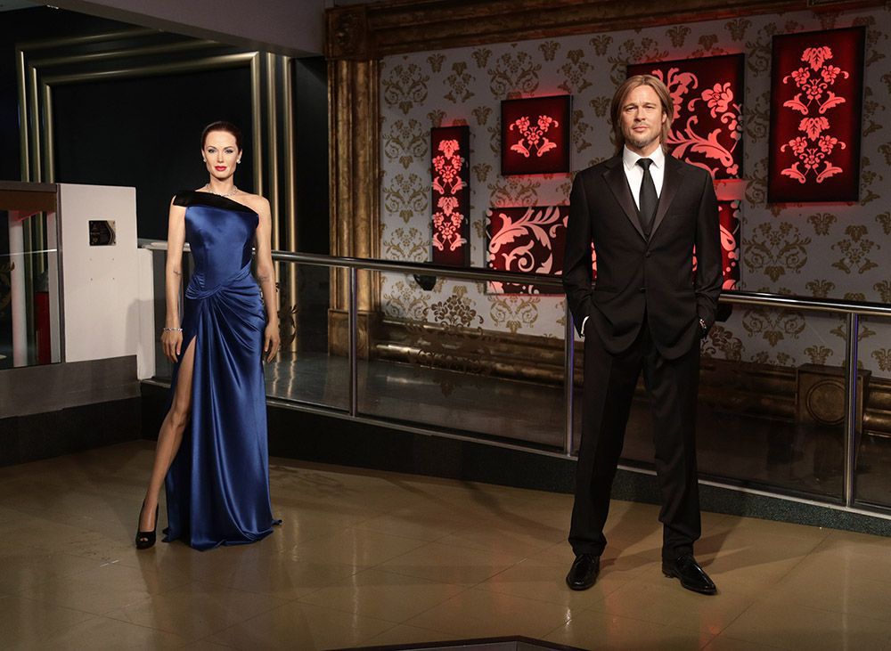 Angelina Jolie & Brad Pitt's waxworks at Madame Tussauds