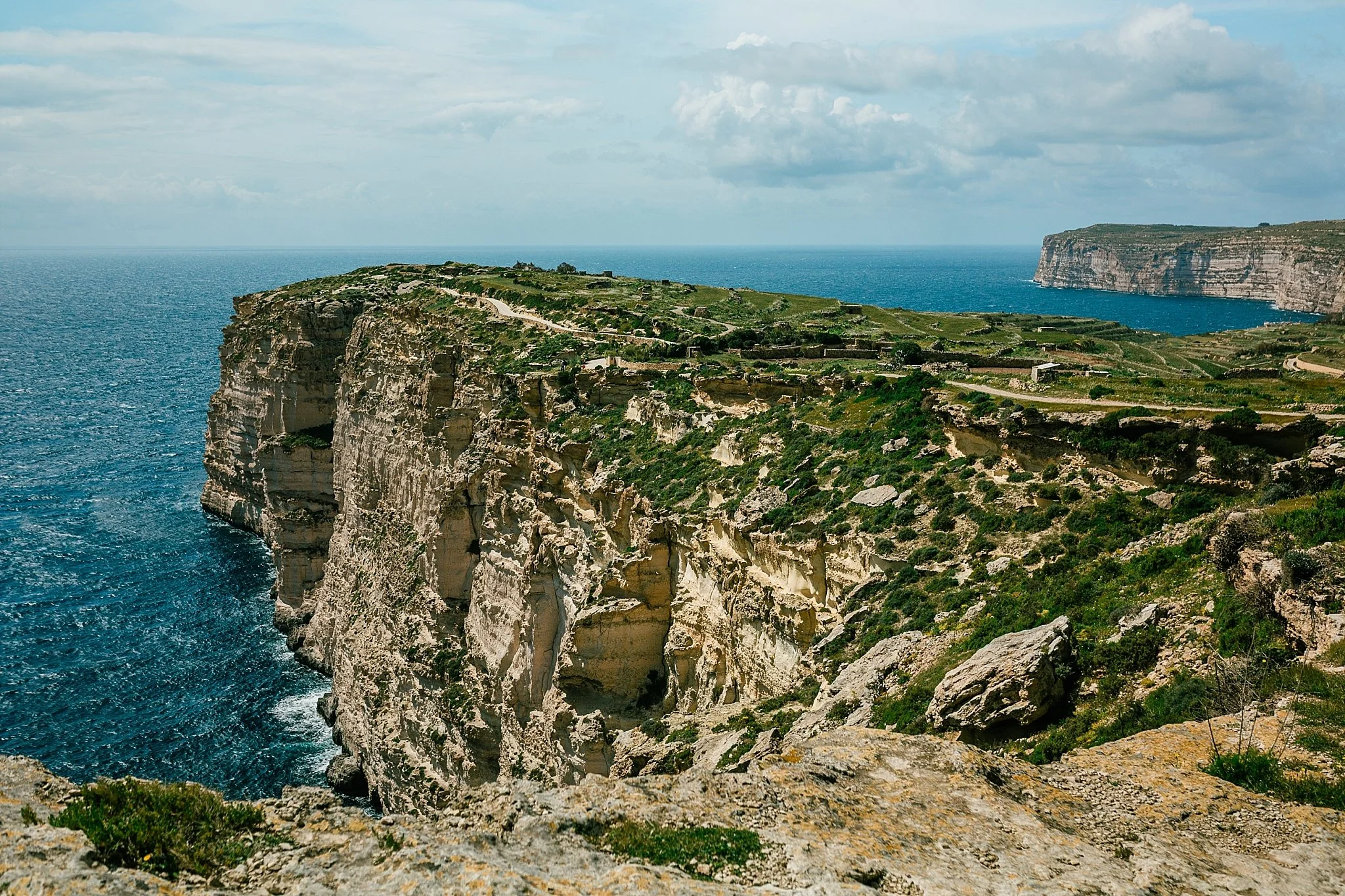 Heather Mills Photography Gozo Coastal Walk Malta Island Hike Through Adventure Images for Home and Office Cliff Stage 1