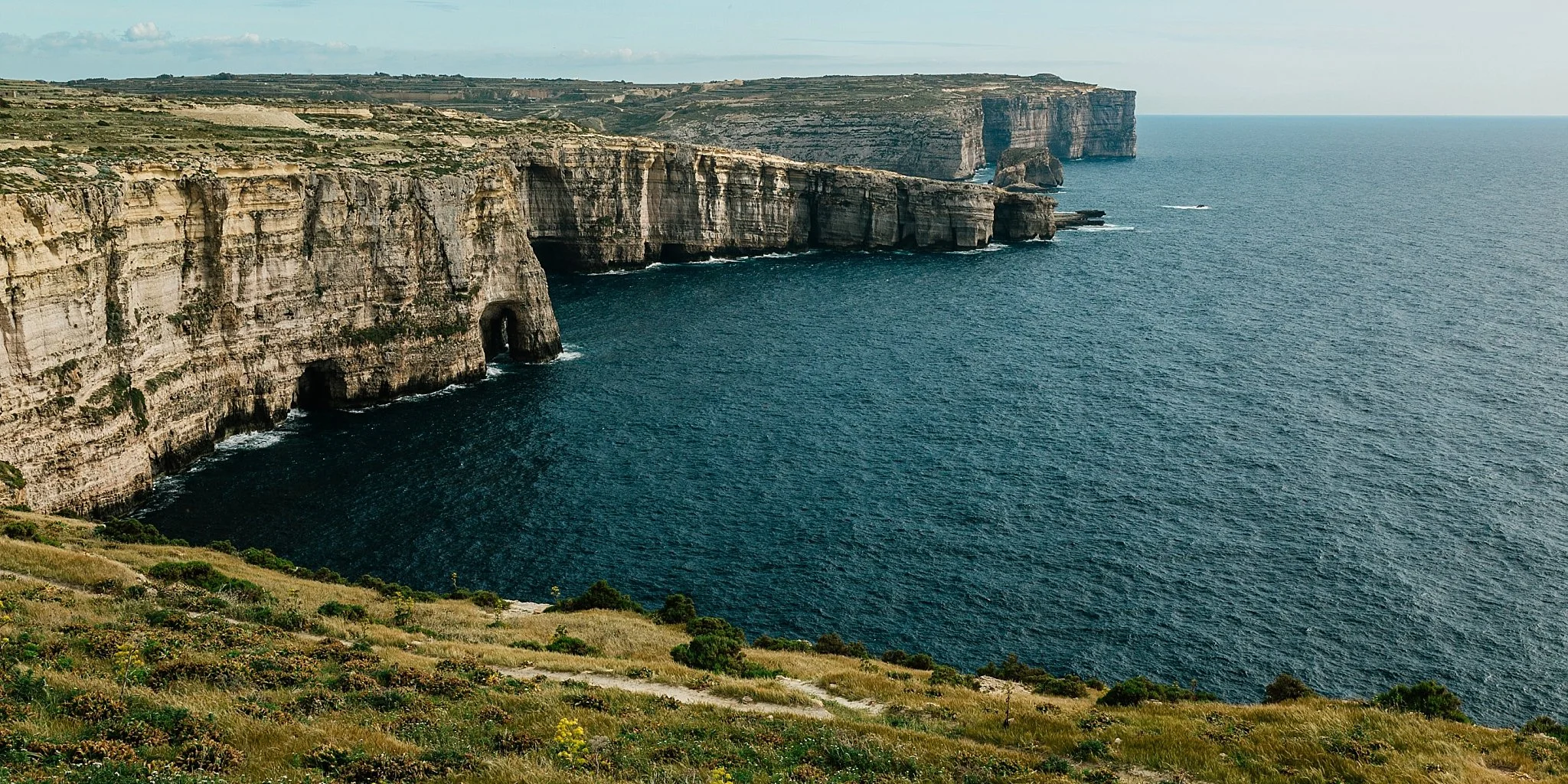 Heather Mills Photography Gozo Coastal Walk Malta Island Hike Through Adventure Images for Home and Office Cliffs.jpg