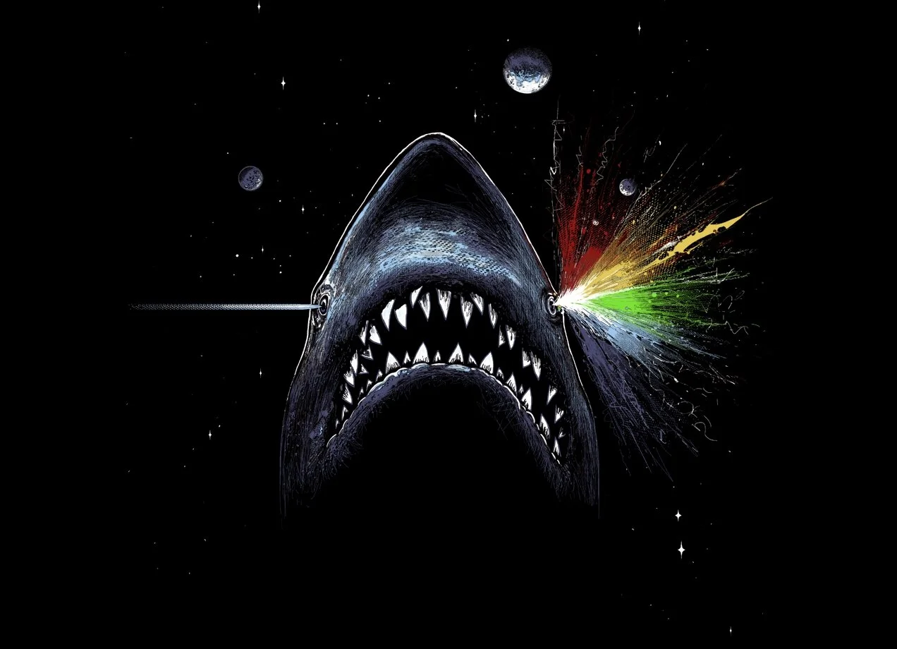 OPTION 2: DARK JAW OF THE MOON // Design by @choubaka360 Available Options: Mens Tee, Mens Jersey Tank— Womens Tee 