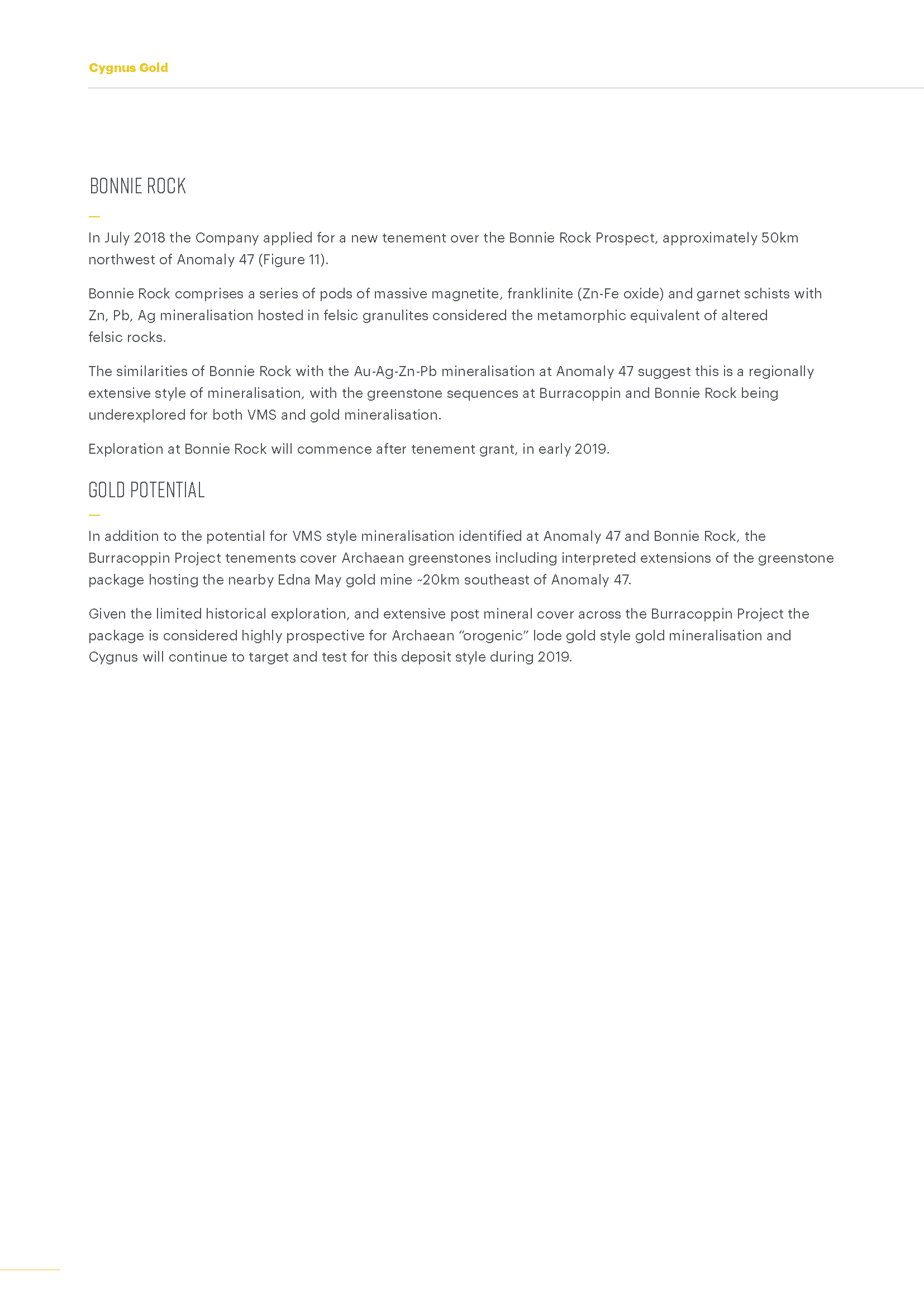 Burracoppin Project (Cygnus 100%)