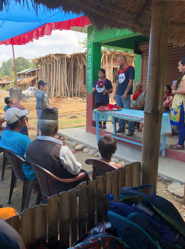 W|W Founder Doc Hendley takes part in the inaugural ceremony of the new water system in Riatole.