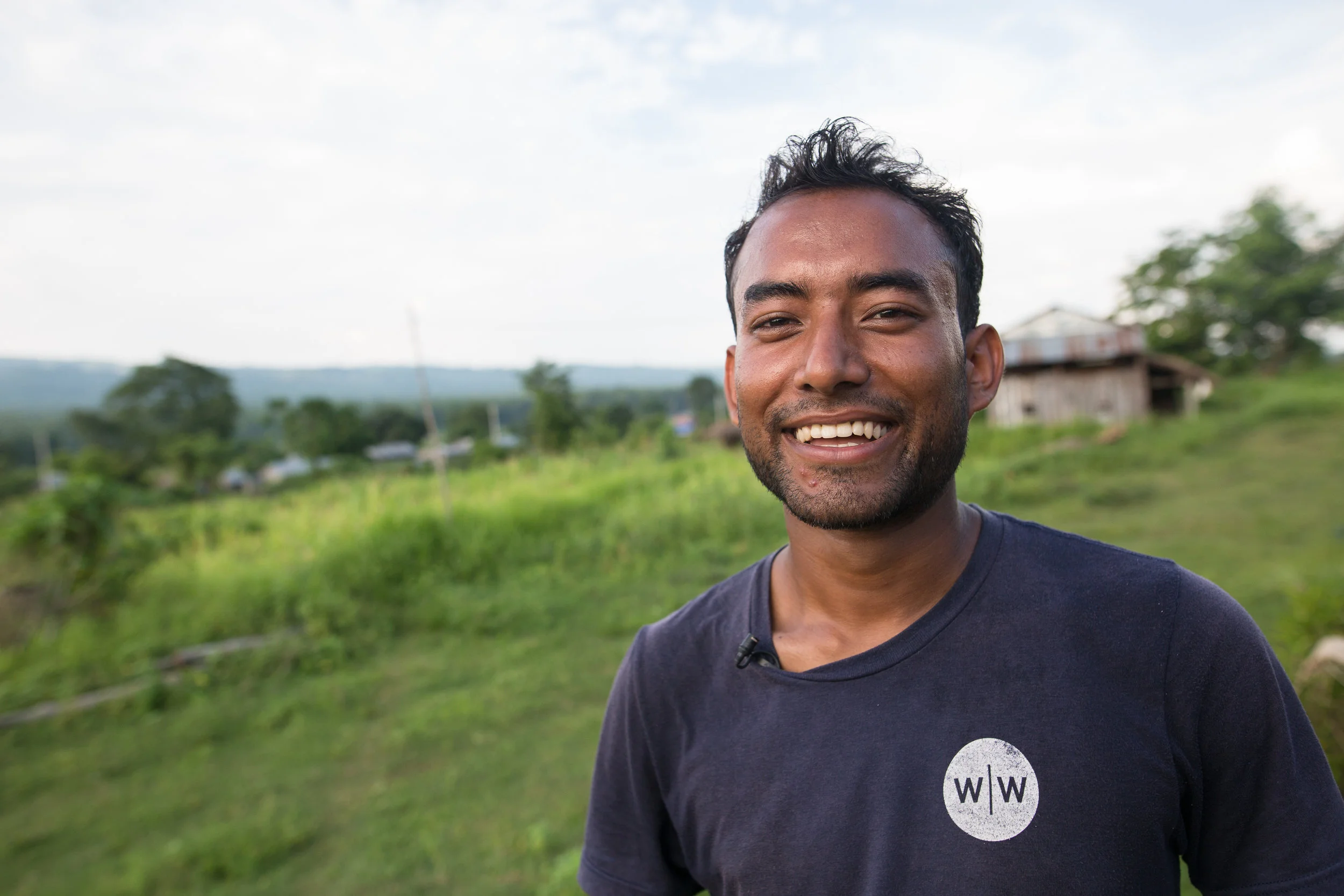 Abhishek Basnet shares his story while trekking through the Raitole community.