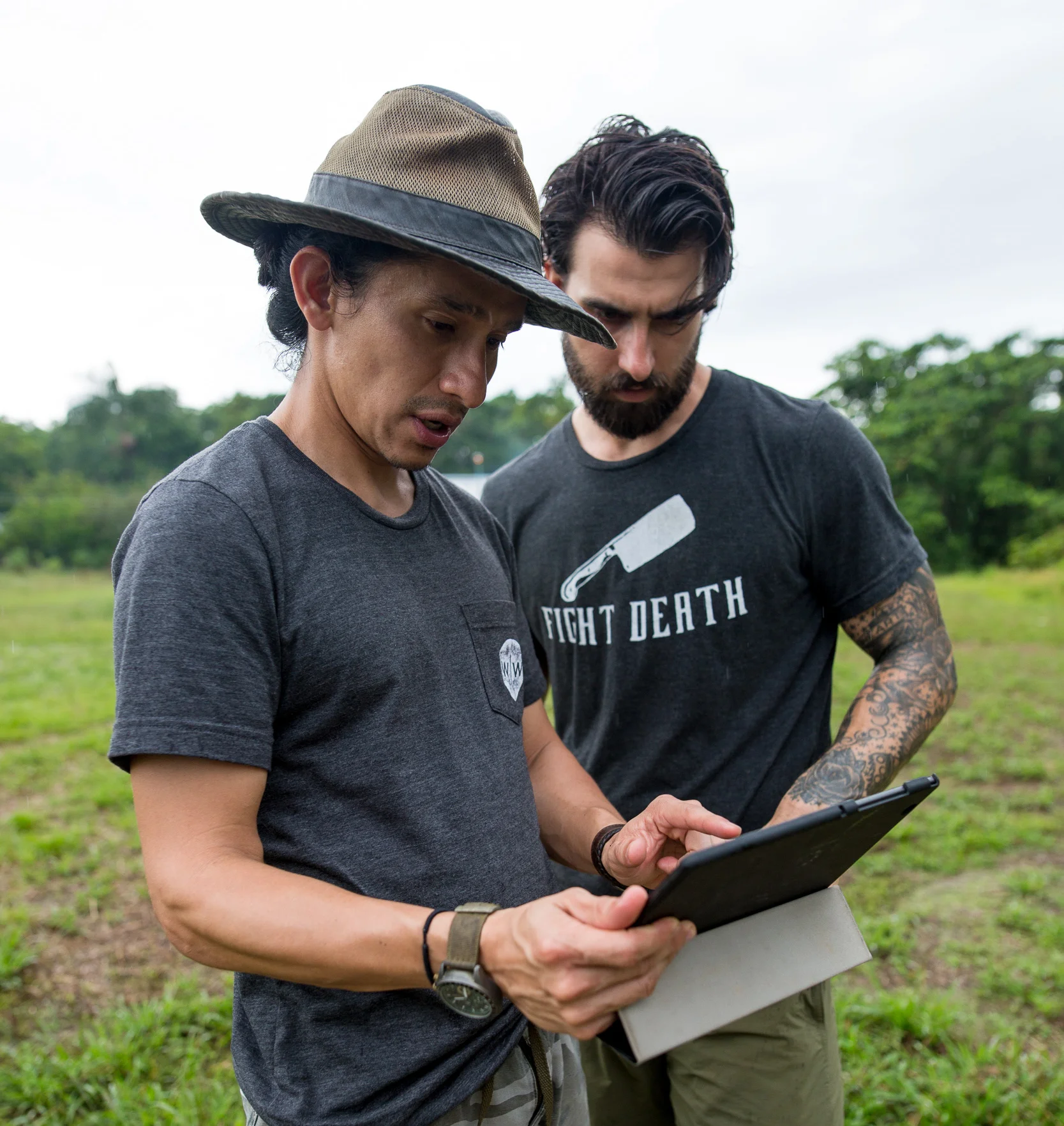 Jhonny and Josh strategize in Leticia, Colombia.
