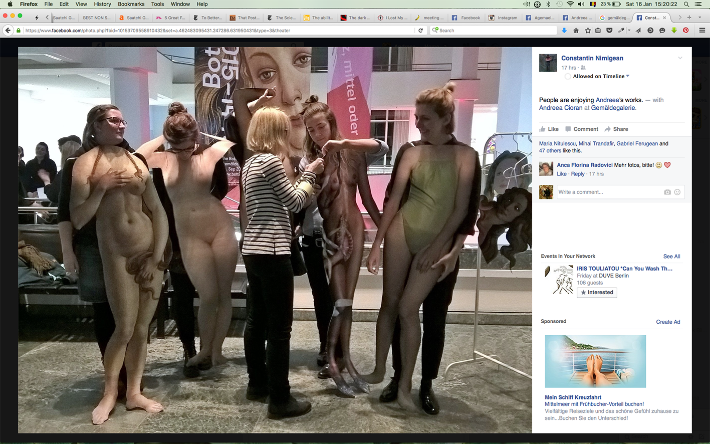face & body masks installation, Gemäldegalerie Berlin, 2016