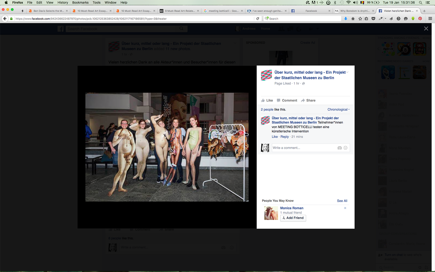 face & body masks installation, Gemäldegalerie Berlin, 2016