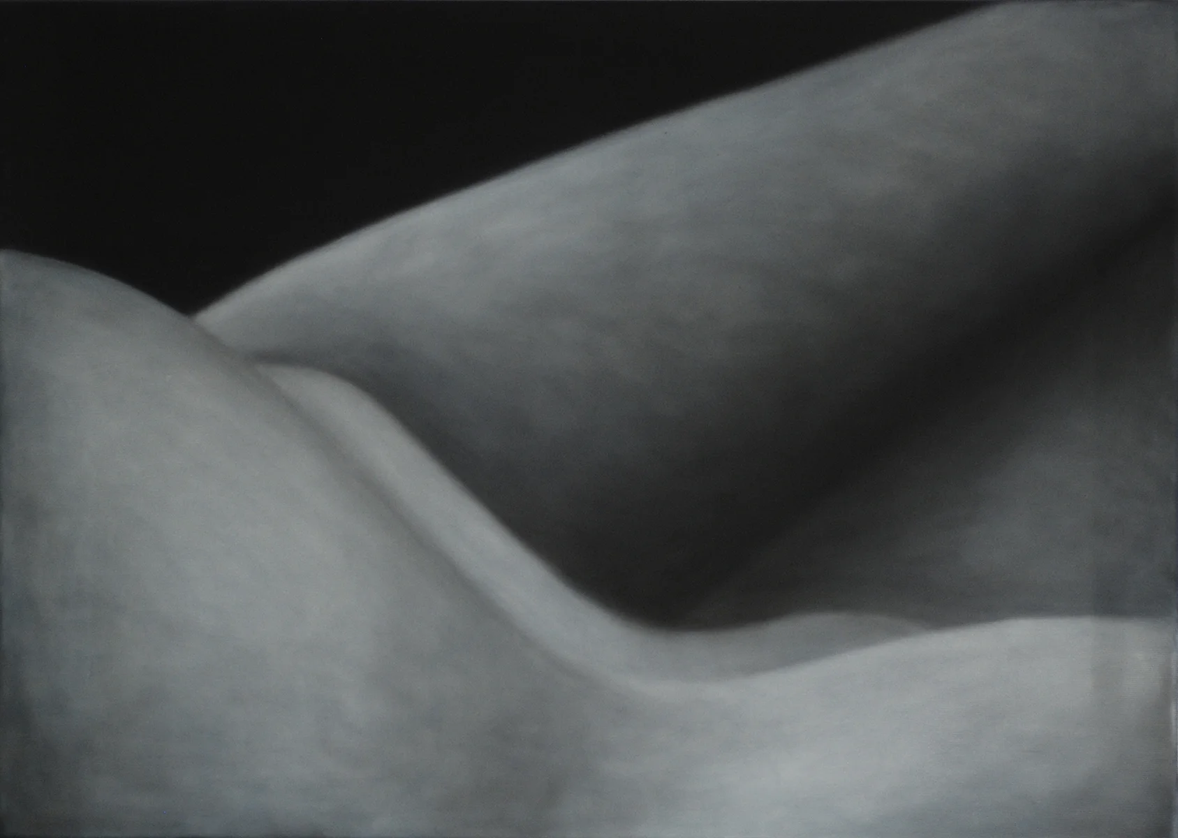untitled selfie #5 oil and pastel on canvas, 50 cm x 70 cm, 2015