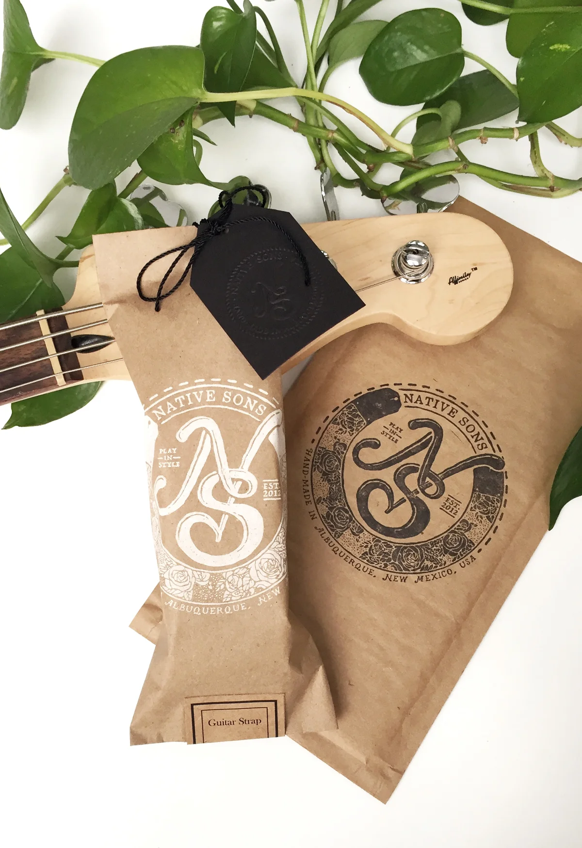 cool guitar strap packaging