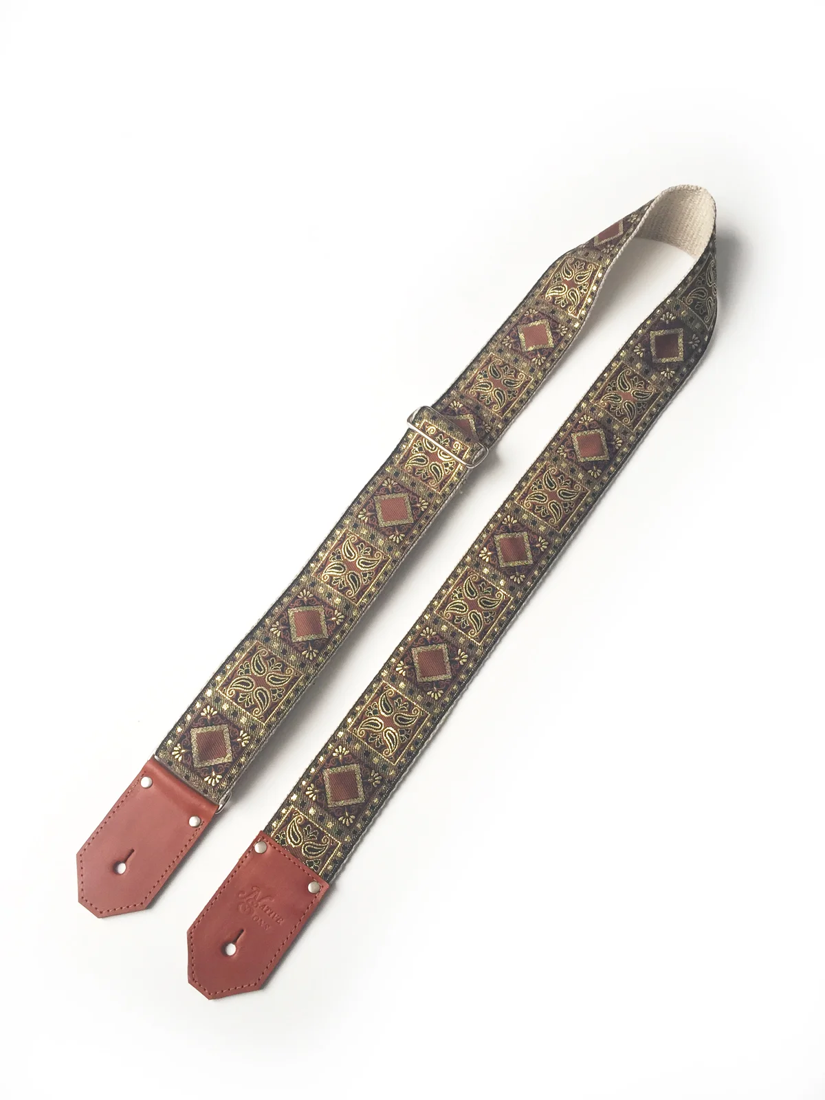 custom gold guitar strap