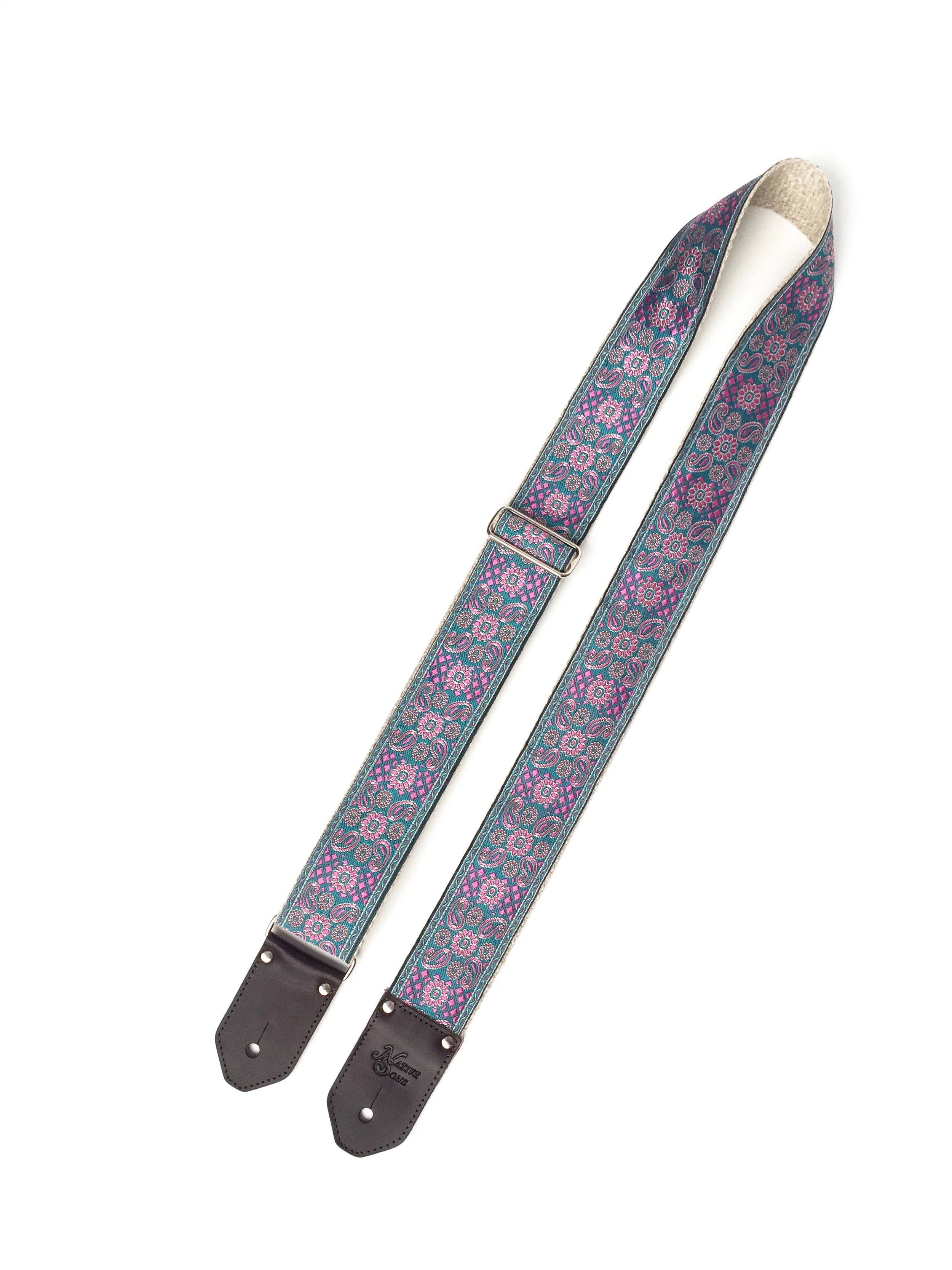 cool custom Blue paisley guitar strap