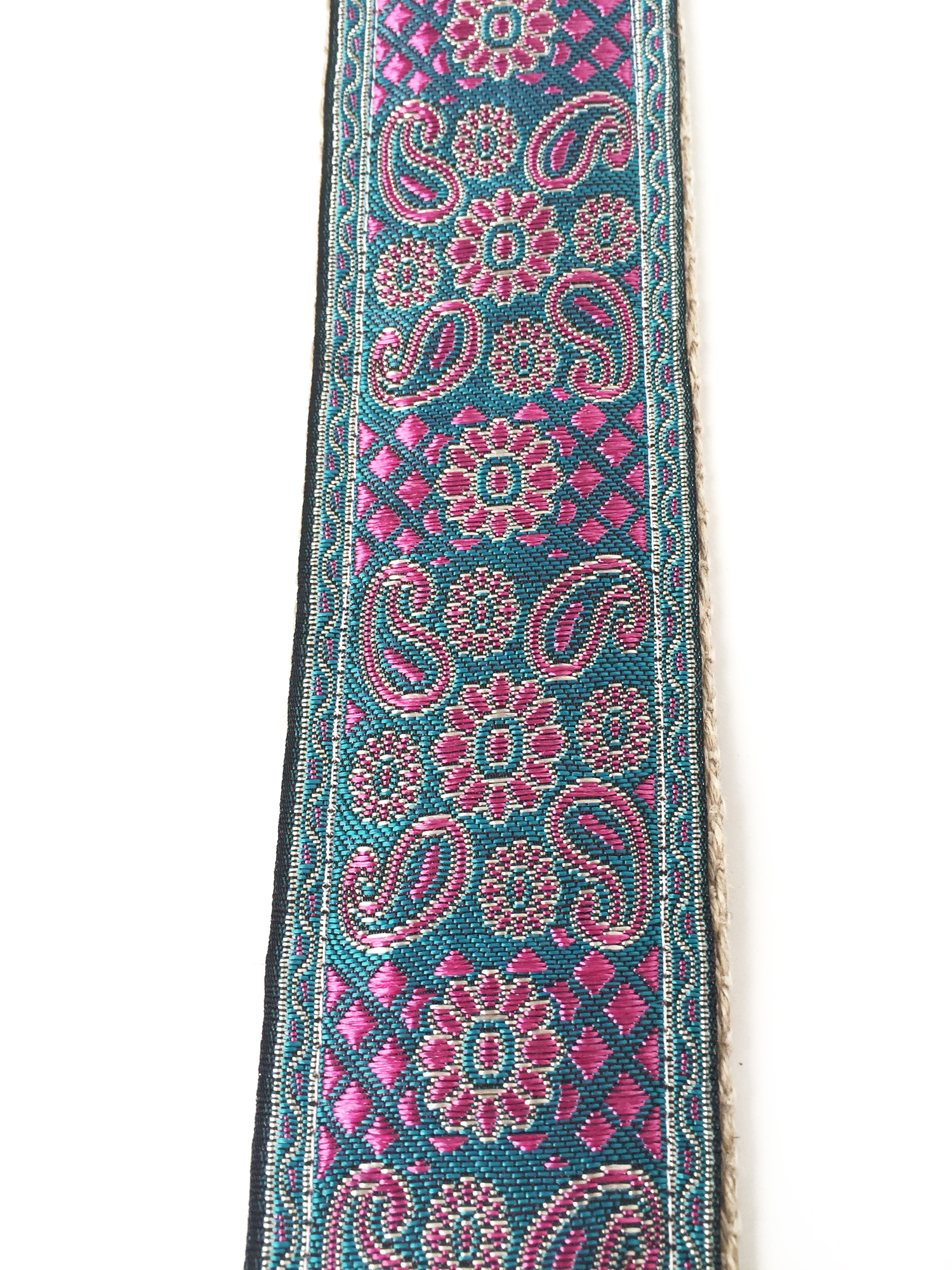 Blue paisley guitar strap