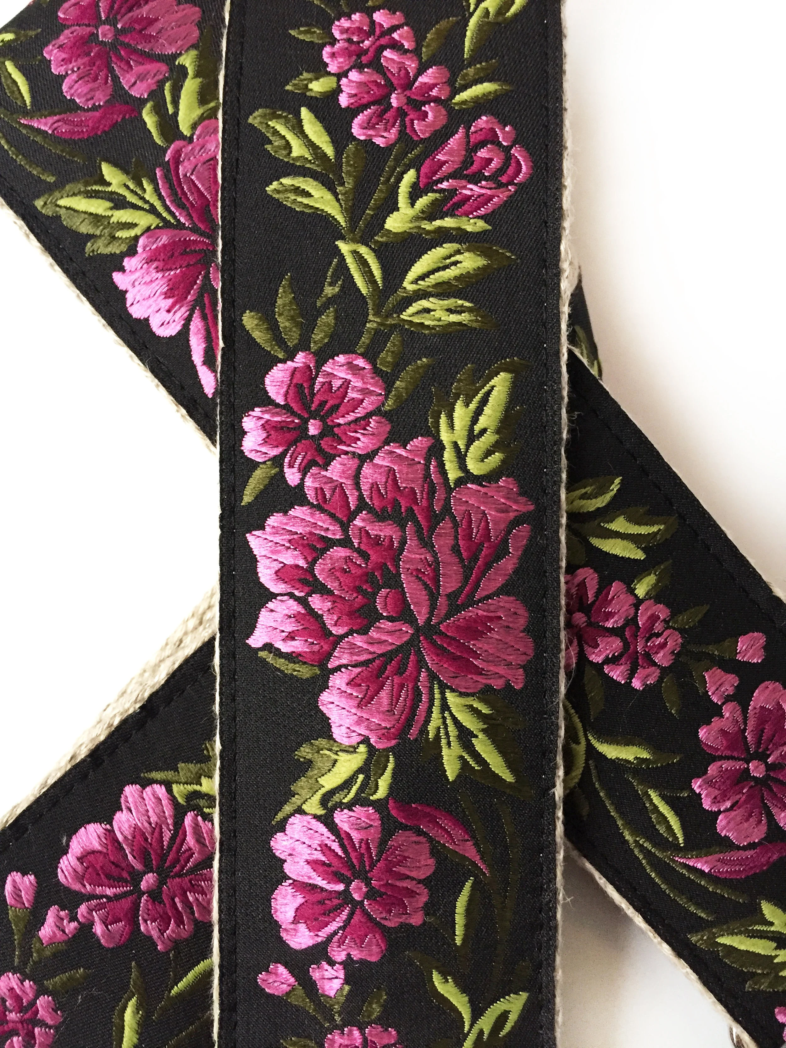 fuchsia custom guitar strap