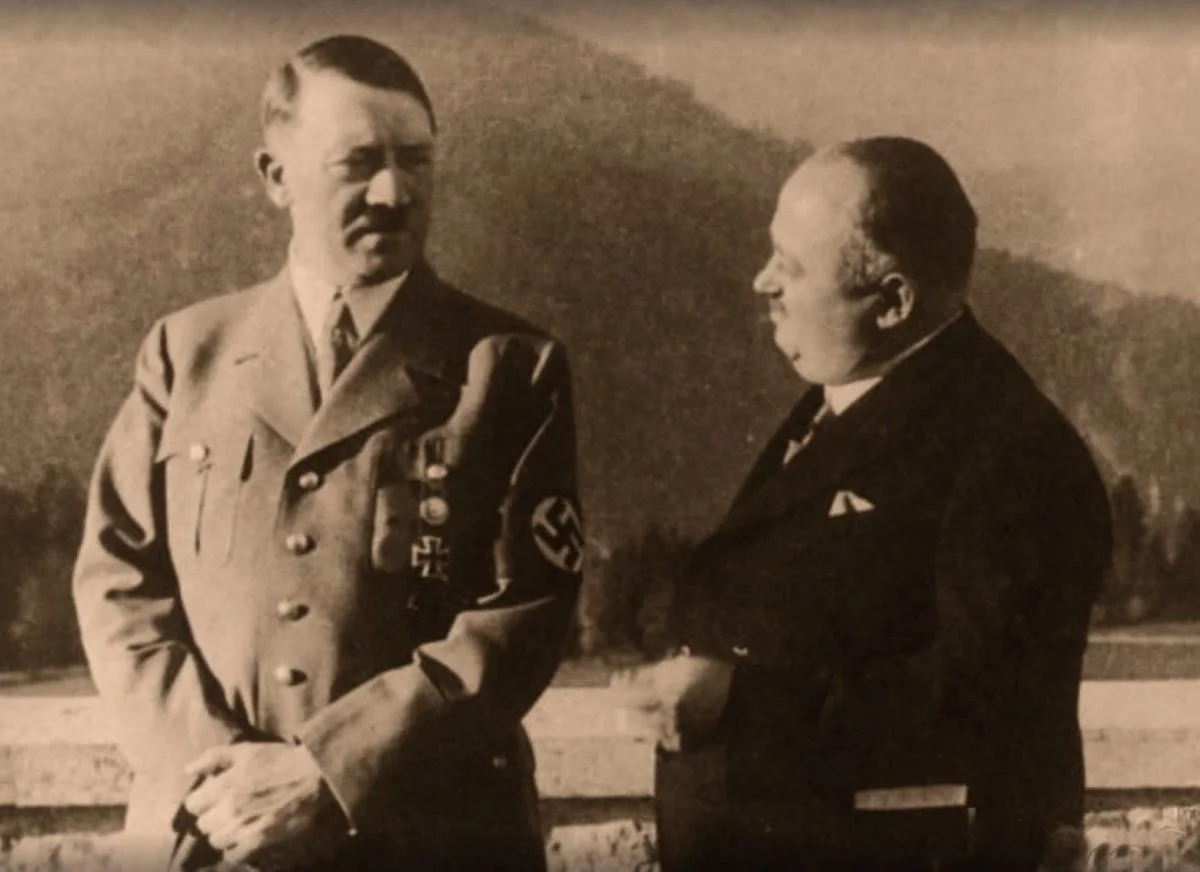 Kannenberg with Hitler on the Berghof terrace