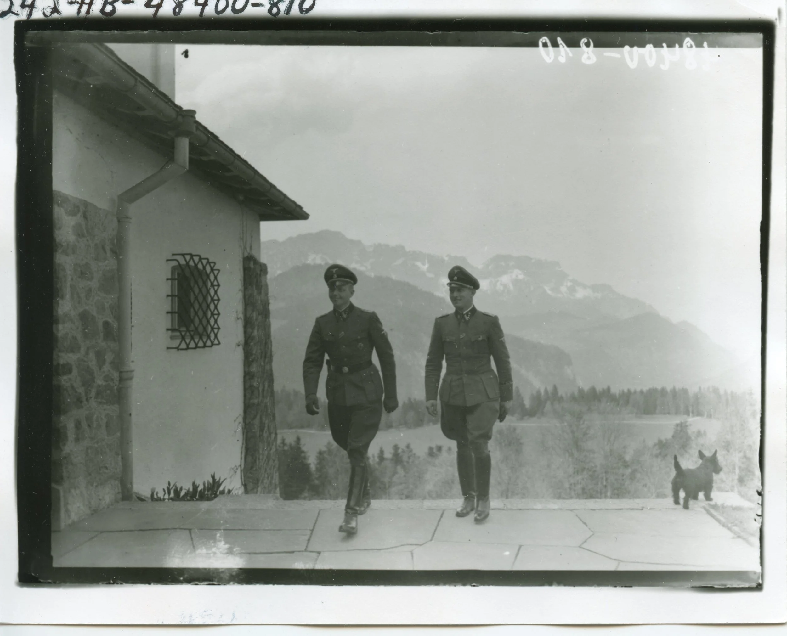 On the left, Fritz Klingenberg arriving at the Berghof to receive his Knight’s Cross