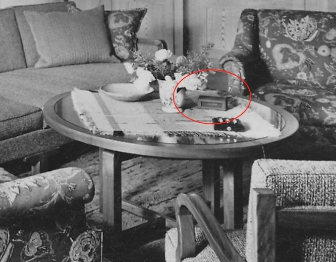 Another example, this time on a small table in Hitler’s Berghof study