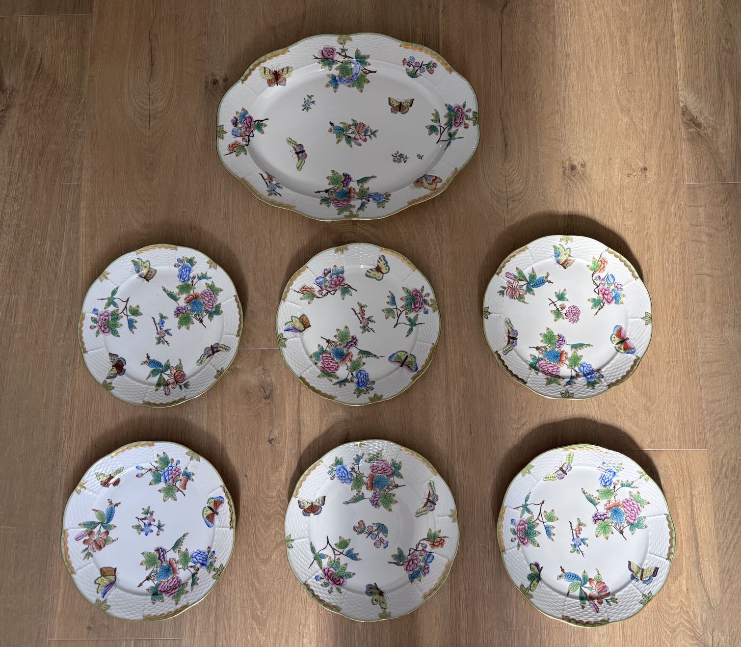  These pieces formed part of a much larger 48-place dinner service - all unique and individually painted by hand. According to the veteran’s family, he returned to the Berghof the following day only to find the rest of the set destroyed by French sol