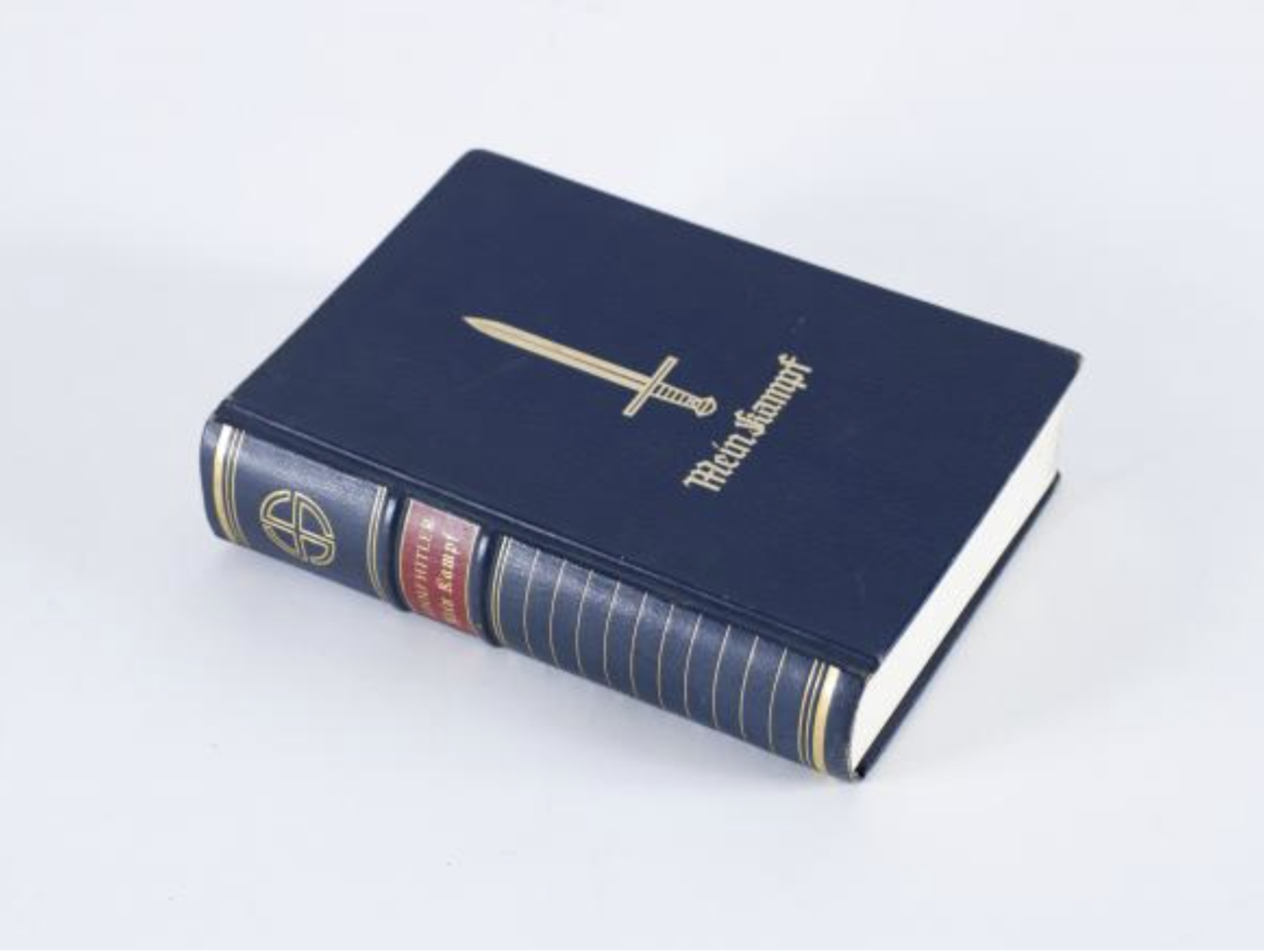  Shown above and below: an identical edition of Mein Kampf owned by Hermann Goering, on display in the Museum of the Liberation of Paris – General Leclerc Museum – Jean Moulin Museum, Paris.    