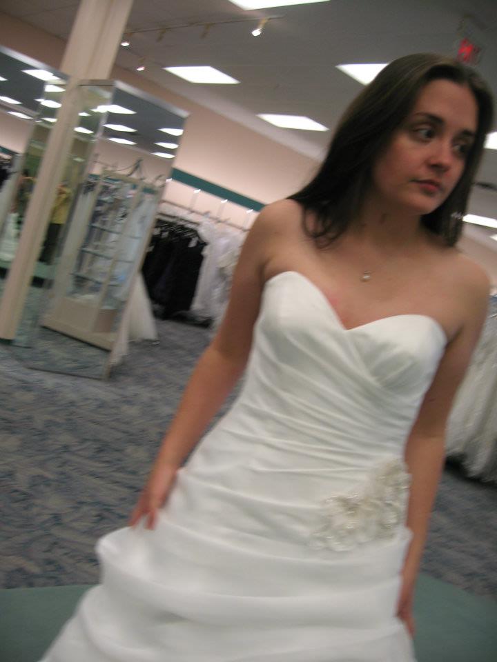snapshot: wedding dress shopping in pain.