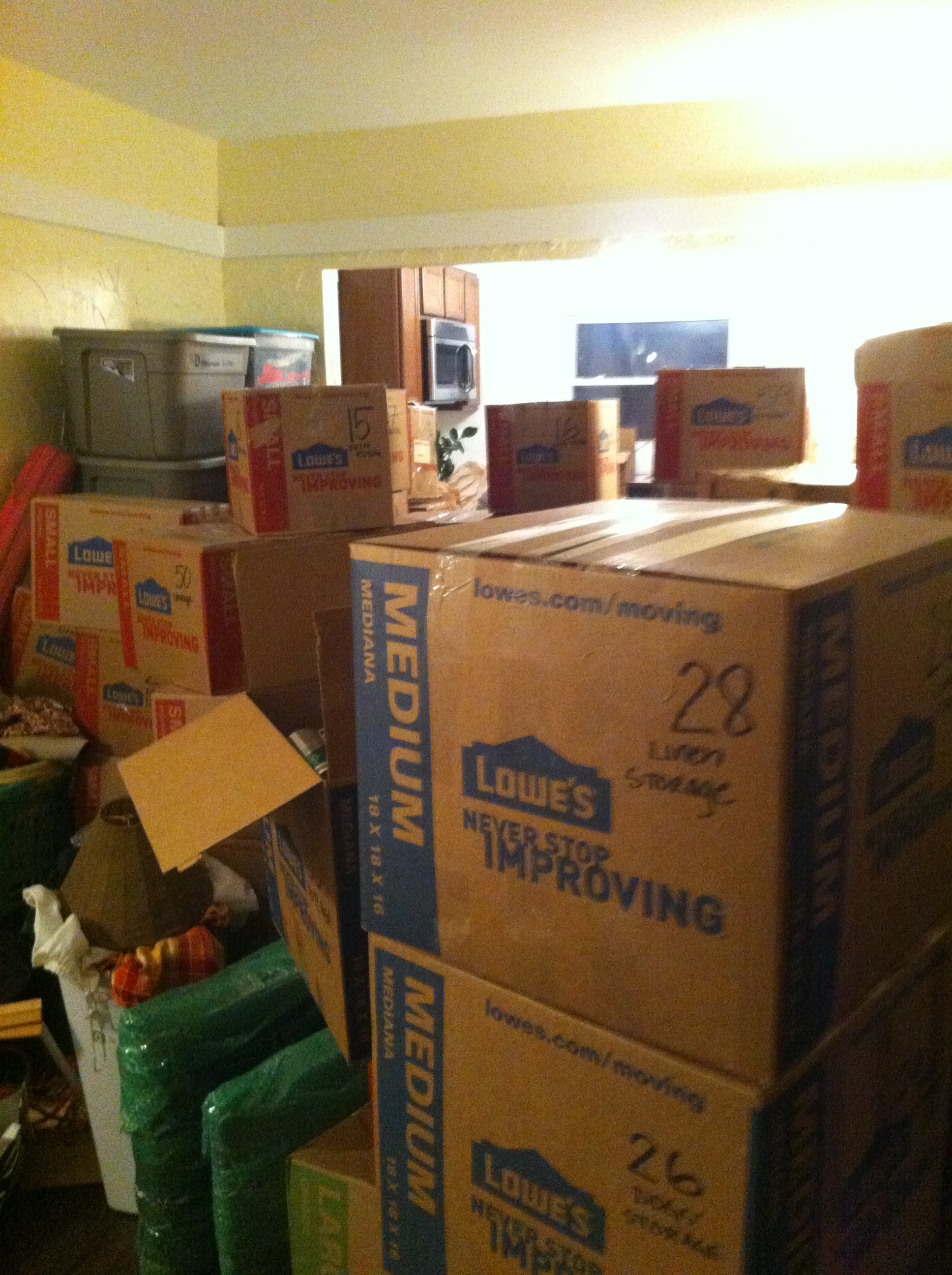 We had downsized from a large house into a garage apartment