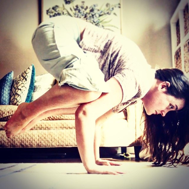 With the help of one of my instructors, I was finally able to get crow pose!