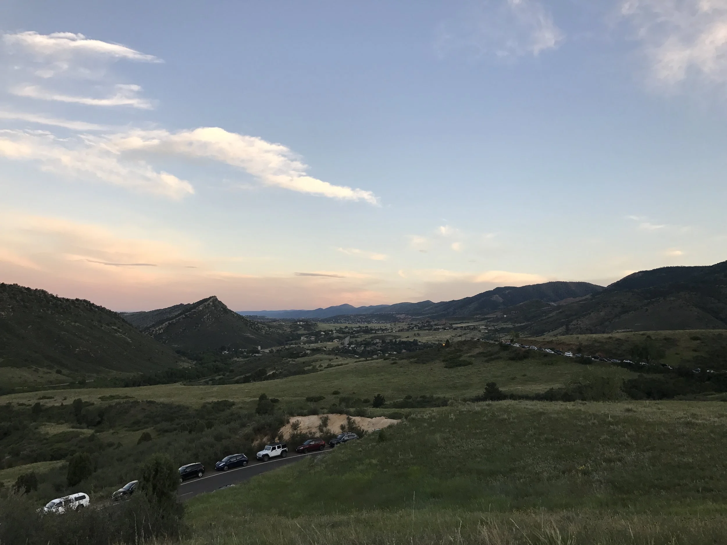 A Red Rocks sunset before the Avett Brothers a couple of weeks ago.