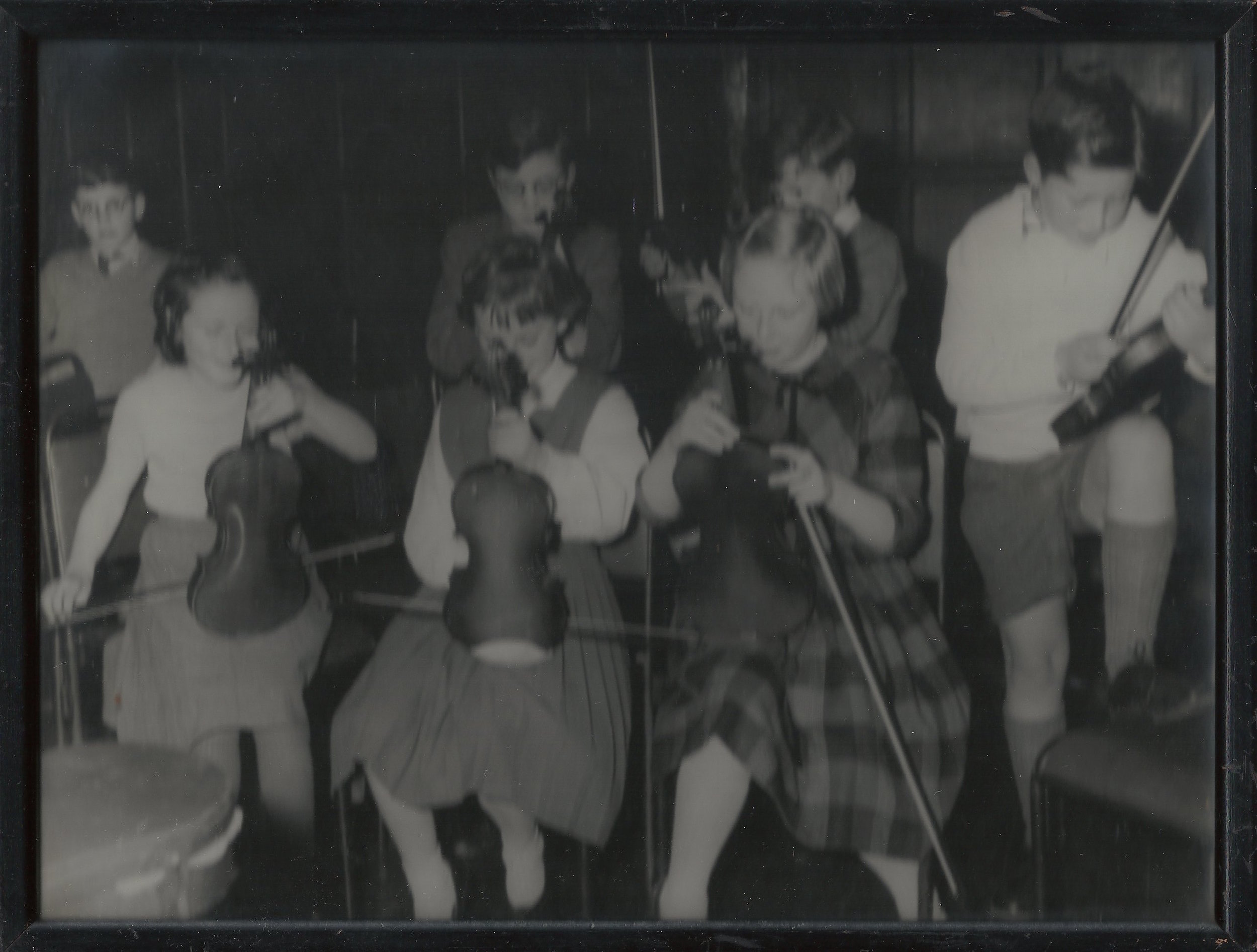 Paul's first photo with his fiddle