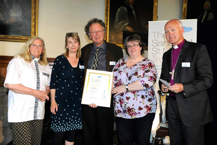 The Rev. Cindy Kent (Chair), producer Rosie Boulton, Paul Robertson, Clare McGinn, BBC Bristol and the Rt Rev. Nick Baines, Bishop of Bradford