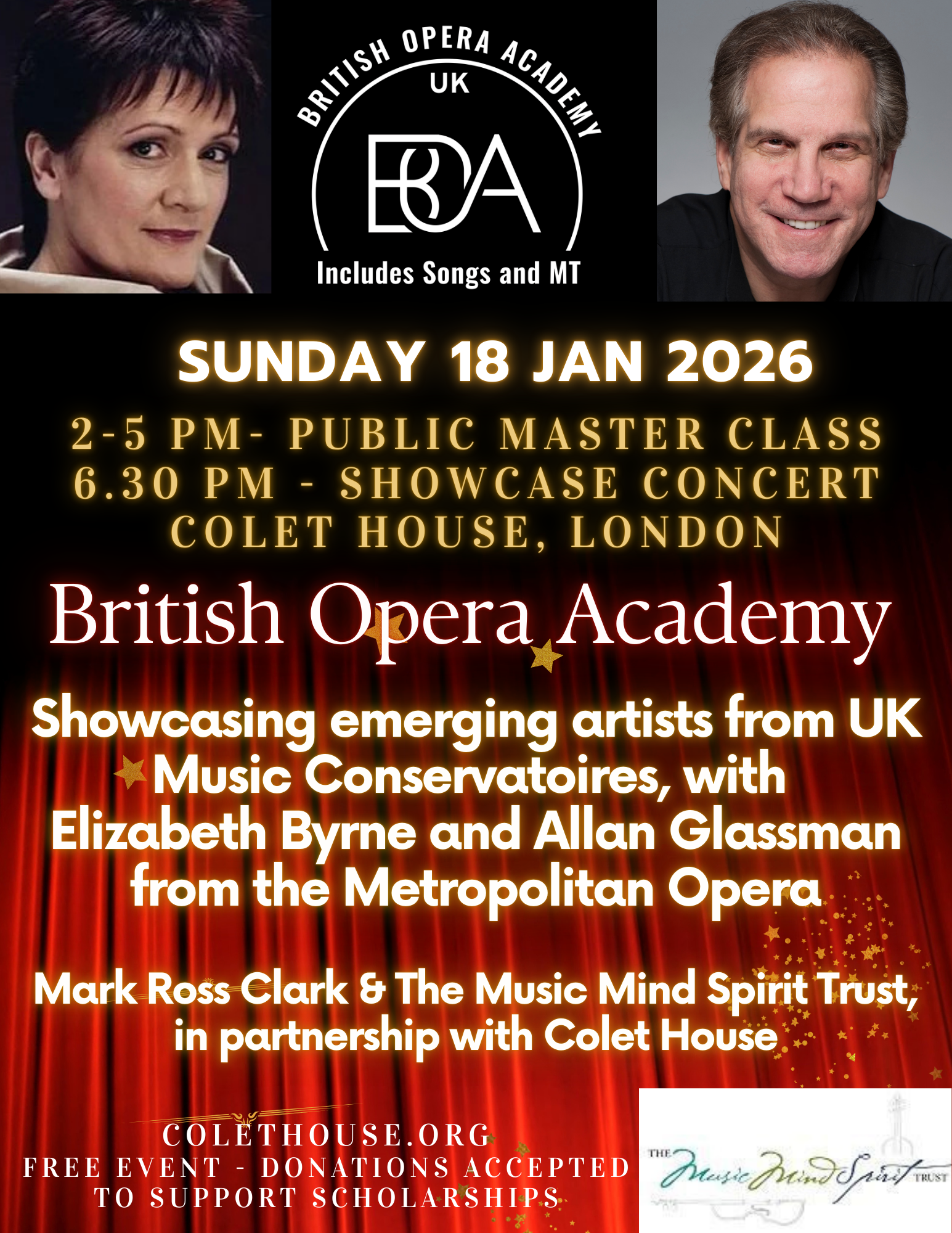 British Opera Academy Public Masterclass with Elizabeth Byrne and Allan Glassman