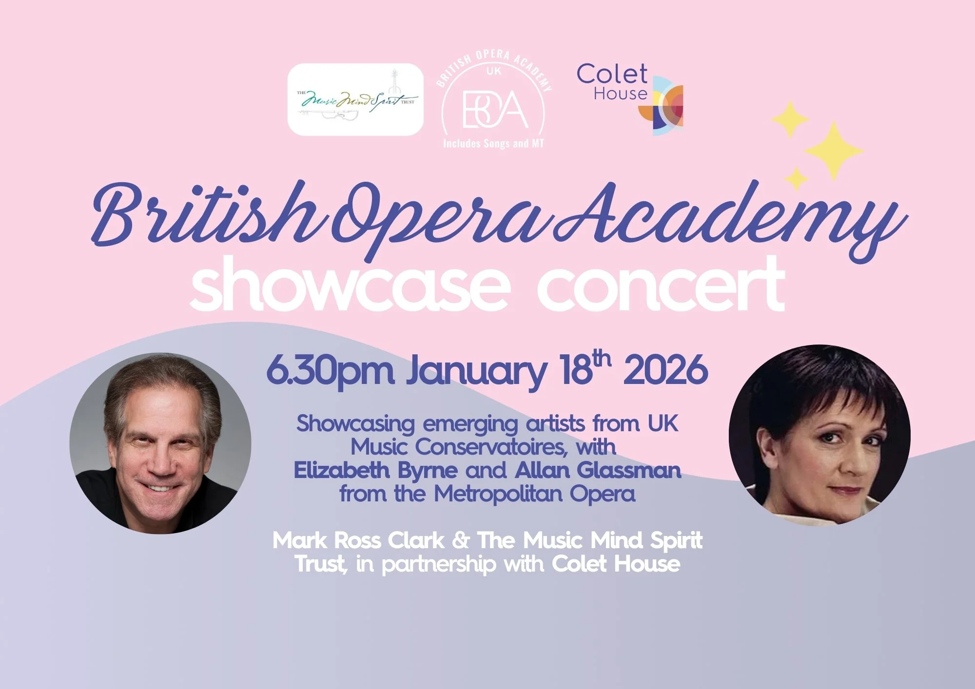 Showcase Concert: British Opera Academy with Elizabeth Byrne and Allan Glassman