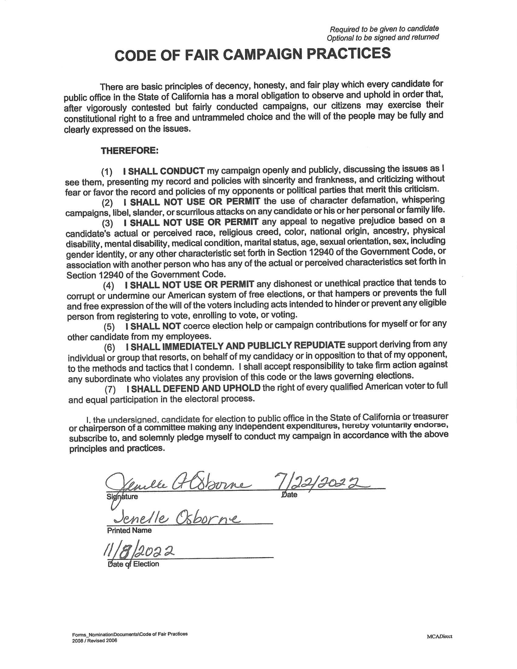 Our Code Of Fair Practices. – TRLP