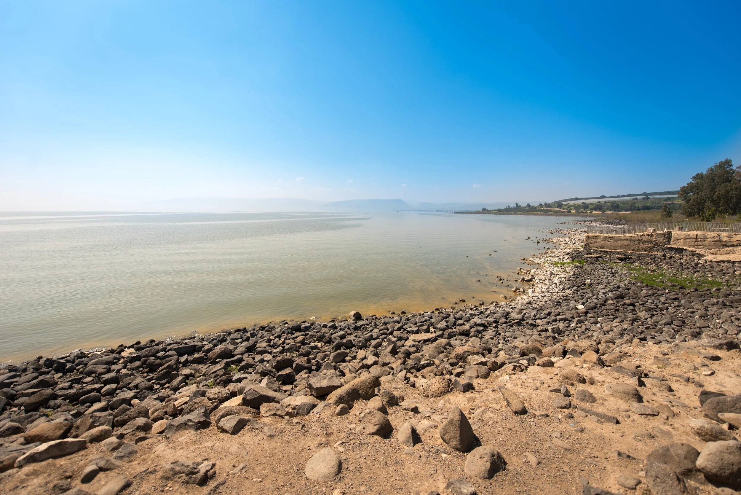 The shore where Jesus called his disciples.