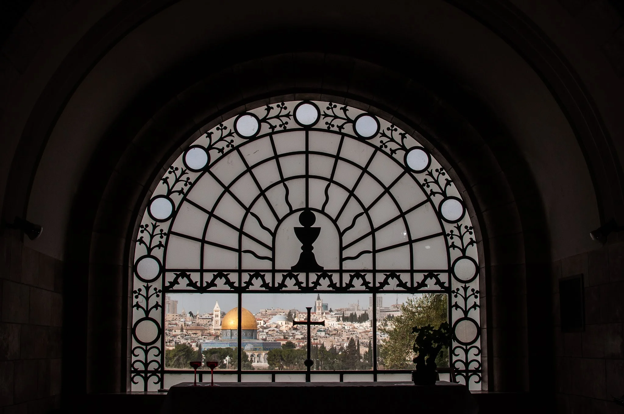 This is the view from just behind the altar