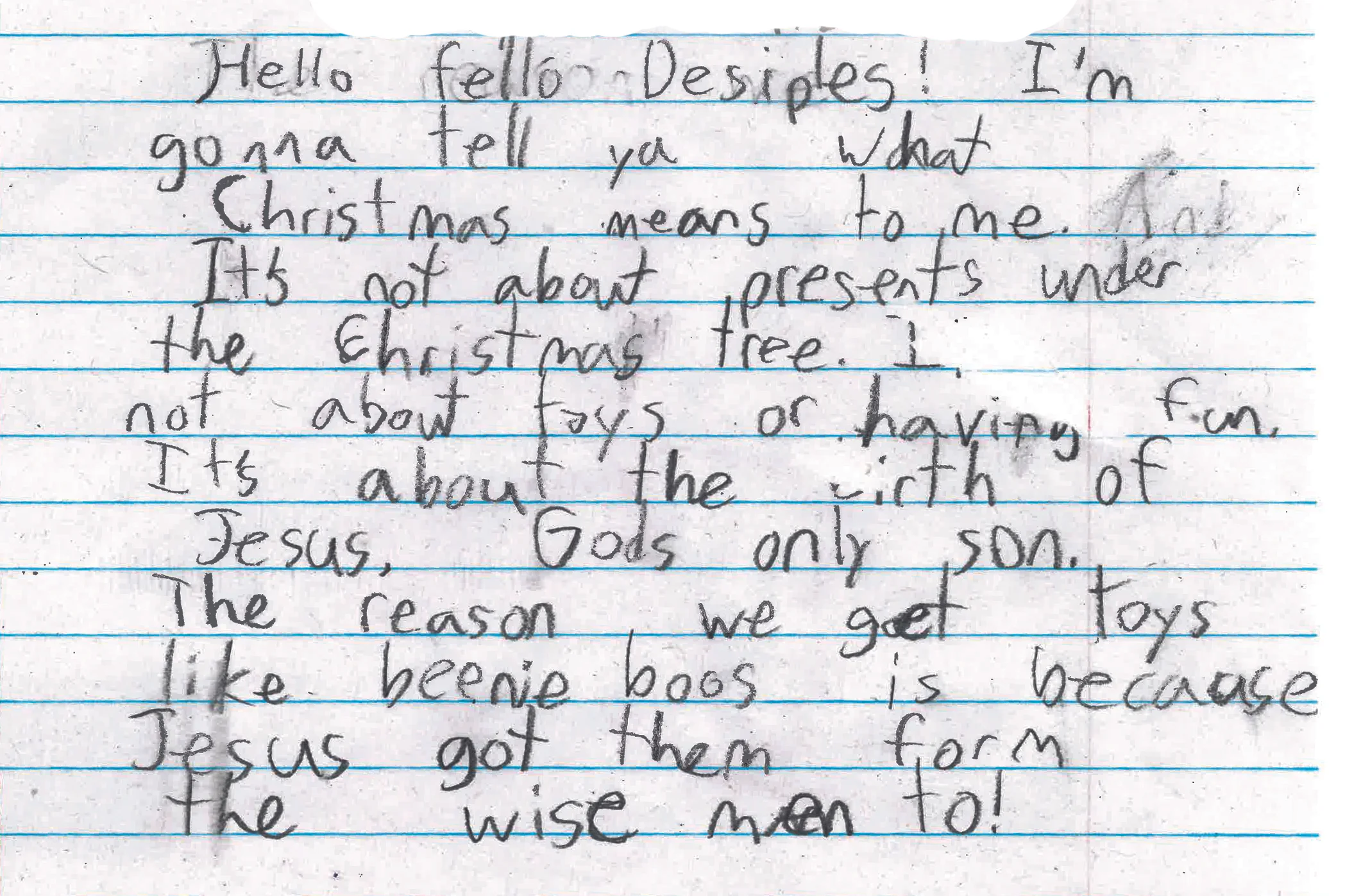 Declan Brown , OLG School Third Grader