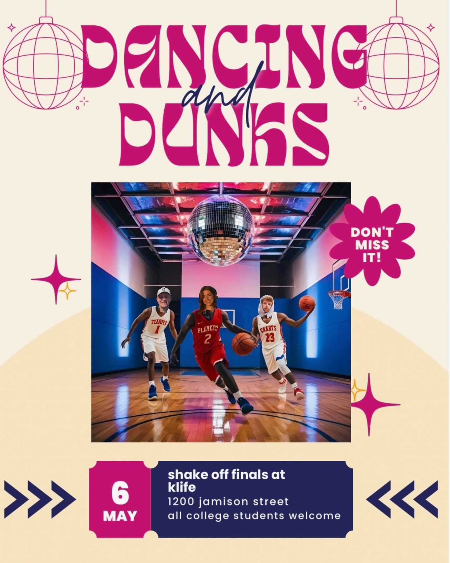 CALLING ALL COLLEGE STUDENTS
One week from today - 8pm @ KLIFE!!! 

DANCING and DUNKS! Come ready to party