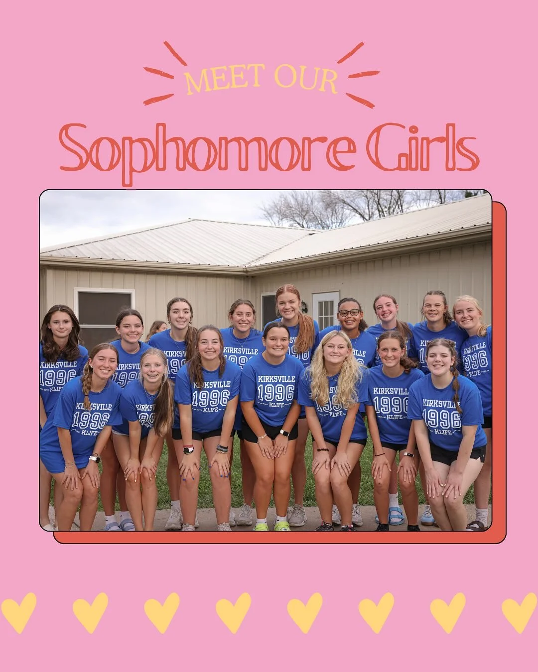 📣SMALL GROUP SHOUTOUT📣

Featuring the lovely ladies of the Sophomore class!!! Their leaders- Sophie Herman, Kate Steingraber, + Macy Bowles- had a word or 2 to say about these gals: 

&ldquo;We seriously adore our 10th grade girls! They bring so mu